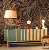 Buffet Go — sage lacquered mdf and natural oak structure