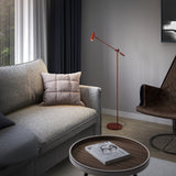 Lampadaire CATO — H100-133,9 cm rouge rubis / noir mat à intensité variable