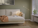 Lampadaire CATO — H100-133,9 cm nougat / laiton à intensité variable