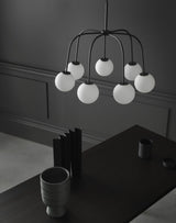 Suspension WATERFALL — Black, opal glass