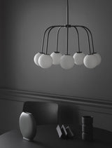 Suspension WATERFALL — Black, opal glass