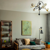 Suspension Helio — Métal Noir & Bordeaux