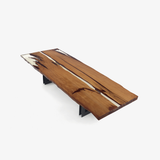 Table de diner Kauri Beam et pieds Natura — 300x110cm