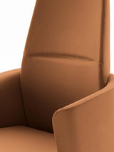 Chaise de bureau My Belle basse — Cuir Marron