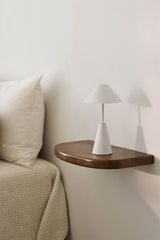 Lot de 2 tables de chevet flottantes AGATHE bois foncé