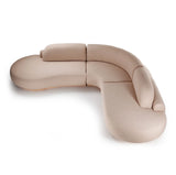 Canapé d'angle Naked — bouclê latte, beech 056-0 base