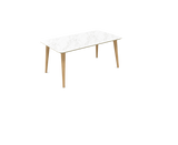 Table Bob 160x90cm — Hêtre teinté & Grès-Cérame + MDF