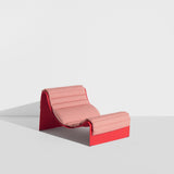 Chaise longue Eclipse de Garnier & Pingree pour Petite Friture - Rouge avec coussin Dedar Strange Loves