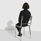 Chaise Sandows N°212 - détail des tendeurs caoutchouc recouverts de tissu