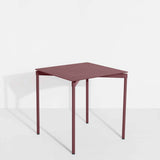 Table de diner Fromme - carrée — Rouge-brun