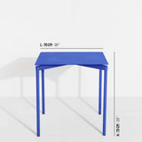 Table de diner Fromme - carrée — Bleu