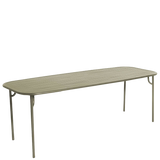 Table de diner Weekend - rectangle à lattes — Vert jade