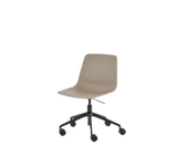 Chaise Varya XL 5 branches à roulettes & coque plastique — Aluminium noir & M82