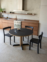 Table de diner Toucan ronde — Chêne noir