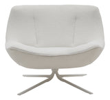Fauteuil Vera — Acier blanc & Boucle 342