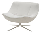 Fauteuil Vera — Acier blanc & Boucle 342