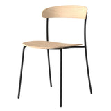 Chaise Missing — Natural Oak w. Black Frame