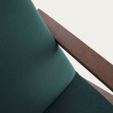 Fauteuil Retrostar - Velvet Line — Walnut stain & Hunter Green