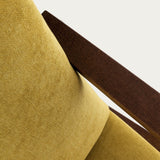 Fauteuil Retrostar - Velvet Line — Walnut stain & Lemon