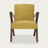 Fauteuil Retrostar - Velvet Line — Walnut stain & Lemon