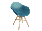Fauteuil Gravêne 6.7 en bois — Bleu dégradé