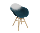 Fauteuil Gravêne 6.7 en bois — Bleu & Blanc