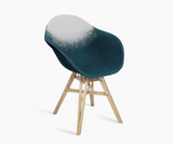 Fauteuil Gravêne 6.7 en bois — Bleu & Blanc