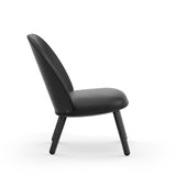 Chaise lounge Ace en chêne noir — Cuir Noir