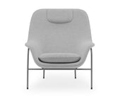 Fauteuil Drape Haut en acier — Gris hallingdal