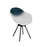 Fauteuil Gravêne 7.5 en métal — Blanc & Bleu