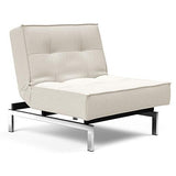 Fauteuil SPLITBACK Chrome — 531 Bouclé Off White