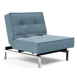 Fauteuil SPLITBACK Chrome — 525 Mixed Dance Light Blue