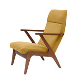 Fauteuil Apollo - Velvet Line Premium — Walnut stain & Amber