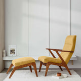 Fauteuil Apollo - Velvet Line Premium — Walnut stain & Amber