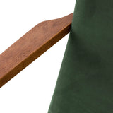 Fauteuil Apollo - Velvet Line Premium — Walnut stain & Khaki Green