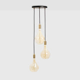 Suspension Triple pendant Voronoi II noir — Laiton