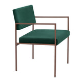 Fauteuil Cube 55 - Velvet Line — Copper & Hunter Green