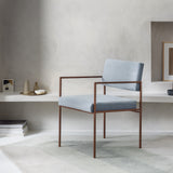 Fauteuil Cube 55 - Velvet Line — Copper & Ice Blue
