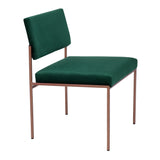 Chaise Cube 55 - Velvet Line — Copper & Hunter Green