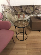Table d'appoint Costance en marbre Emperador — Noir