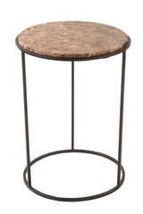 Table d'appoint Costance en marbre Emperador — Noir