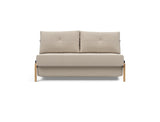 Canapé-lit CUBED 140 Wood — 612 Blida Sand Grey
