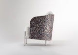 Fauteuil Art en plastique recyclé — Blanc & multicolore