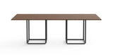Table de diner Florence rectangulaire — Walnut w. Black Frame