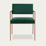 Fauteuil Cube 55 - Velvet Line — Copper & Hunter Green