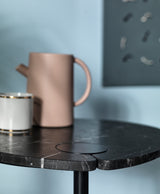 Table basse Hug — Marbre noir & Métal noir