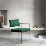 Fauteuil Cube 55 - Velvet Line — Copper & Hunter Green