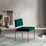 Chaise Cube 55 - Velvet Line — Copper & Hunter Green