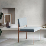 Chaise Cube 55 - Velvet Line — Copper & Ice Blue