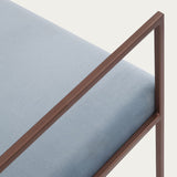 Fauteuil Cube 55 - Velvet Line — Copper & Ice Blue
